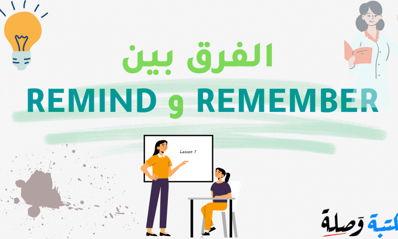 الفرق بين REMEMBER و REMIND