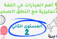 أهم العبارات في اللغة الإنجليزية مع النطق الصحيح-المستوى الثاني