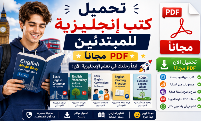 تحميل كتب إنجليزية للمبتدئين PDF مجانا