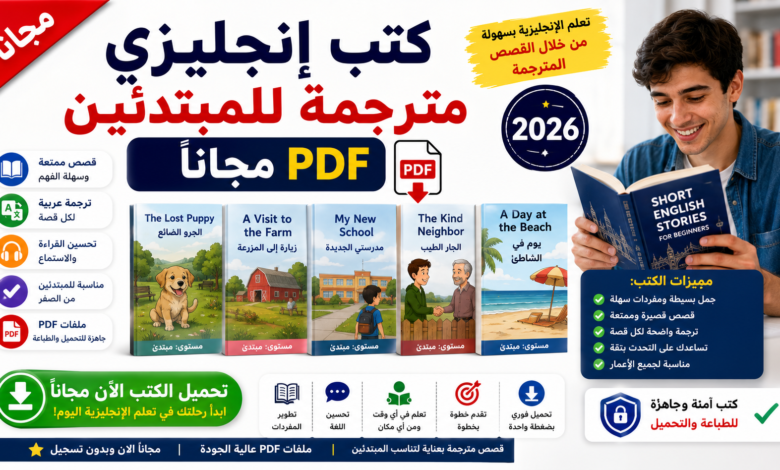 كتب انجليزي مترجمة PDF مجاناً للمبتدئين