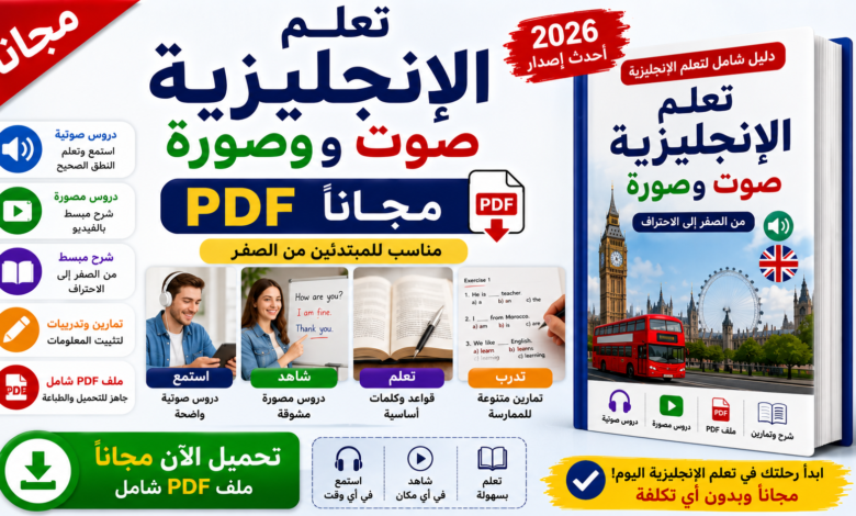 تعلم الإنجليزية صوت وصورة PDF مجانا