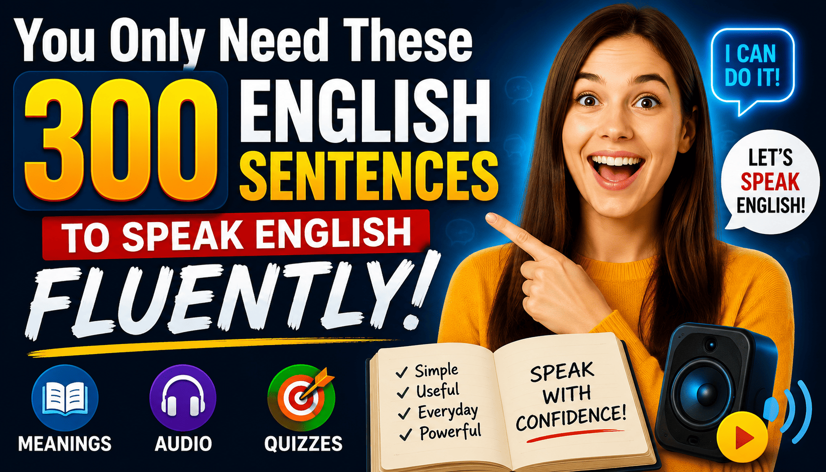 You Only Need These 300 English Sentences to Speak English Fluently (With Meanings, Audio & Quizzes)
