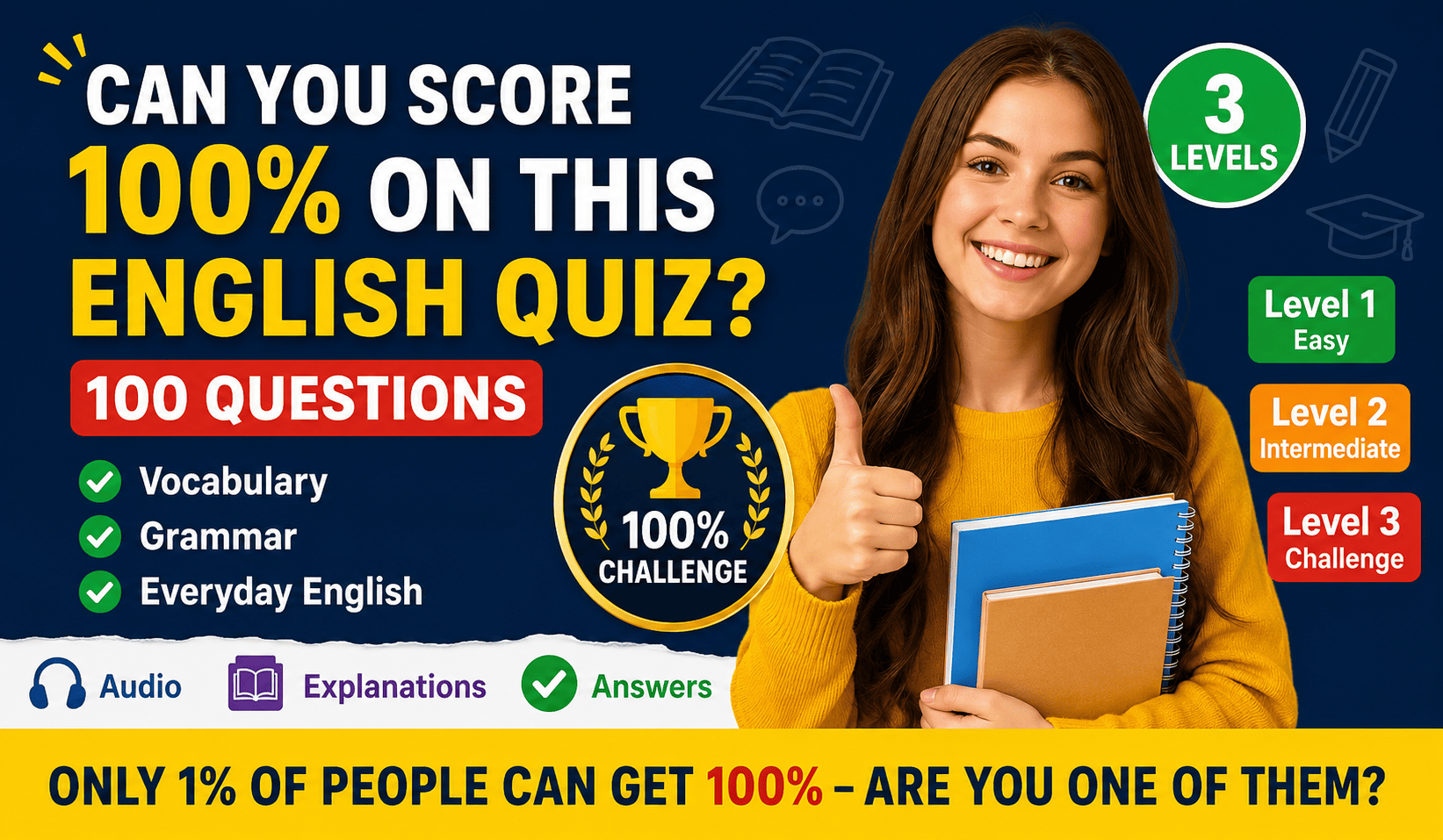 Only 1% Can Score 100% on This English Quiz (Can You?)