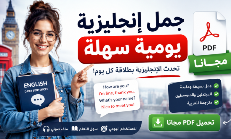 جمل إنجليزية يومية سهلة: PDF مجانا
