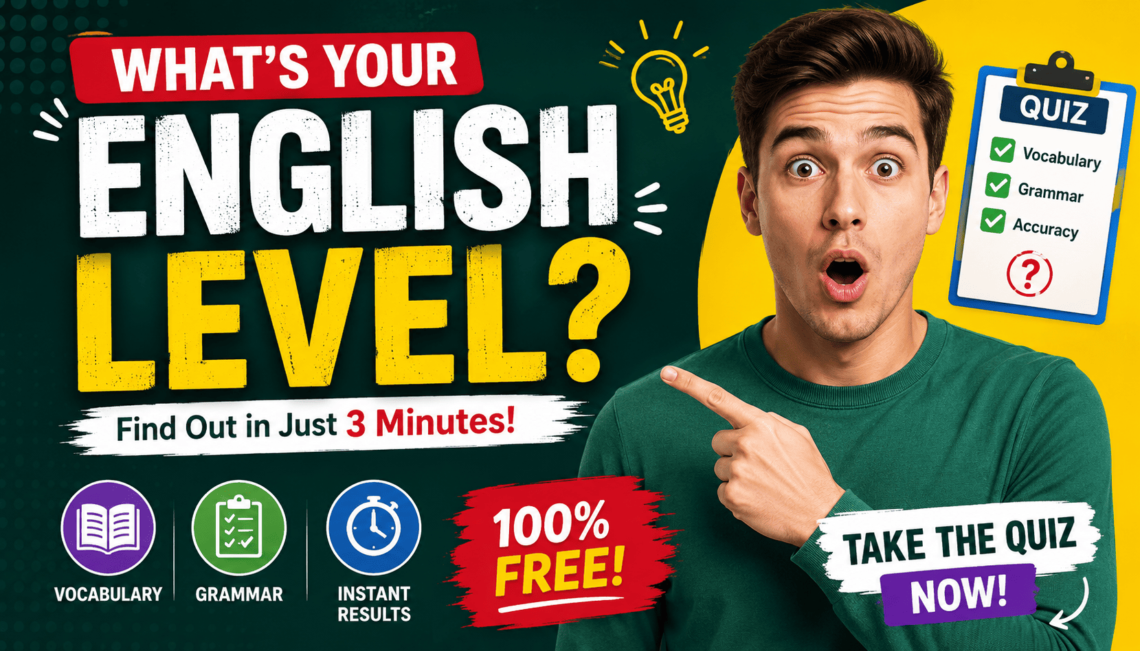 Free English Level Test: Check Your Vocabulary and Grammar Skills Online